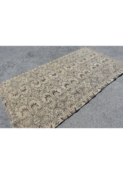Eskitme Halı, Türk Halısı, Halı, 140 x 263 cm Kahverengi Halı, El Yapımı Banyo Halı, 6169
