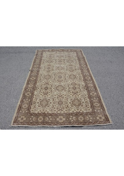 Eskitme Halı, Türk Halısı, Halı, 140 x 252 cm Bej Halı, Dekoratif Banyo Halı, Banyo Halı, 10011