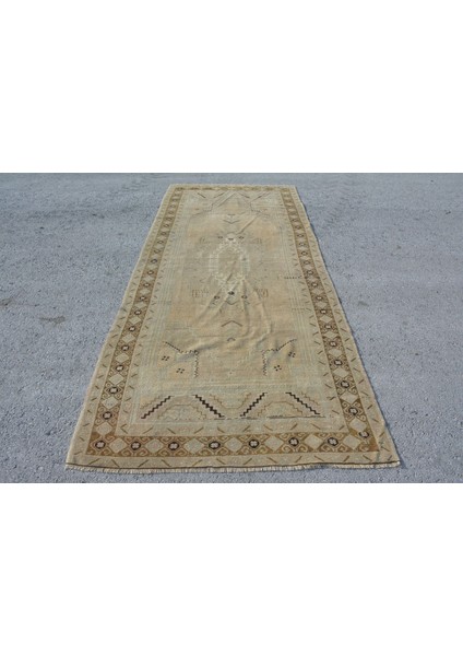 Eskitme Halı, Türk Halısı, Halı, 143 x 330 cm Kahverengi Halı, Bohemsı Salon Halı, 8925