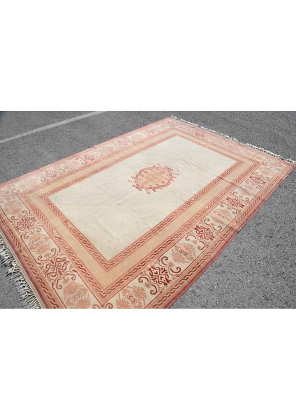 Eskitme Halı, Türk Halısı, Halı, 210 x 294 cm Bej Halı, Bahçe Oturma Odası Halı, Ofice Yer Halı, 6596