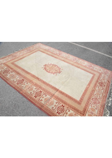 Eskitme Halı, Türk Halısı, Halı, 210 x 294 cm Bej Halı, Bahçe Oturma Odası Halı, Ofice Yer Halı, 6596
