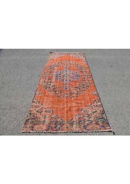 Eskitme Halı, Türk Halısı, Halı, 127 x 288 cm Turuncu Halı, Ofice Alan Halı, Kabilesı Alan Halı, 5344
