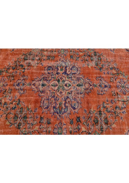 Eskitme Halı, Türk Halısı, Halı, 127 x 288 cm Turuncu Halı, Ofice Alan Halı, Kabilesı Alan Halı, 5344