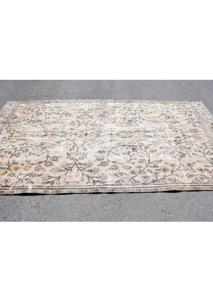 Eskitme Halı, Türk Halısı, Halı, 154 x 289 cm Bej Halı, Kabilesı Büyük Halı, Yün Yer Halı, 7871