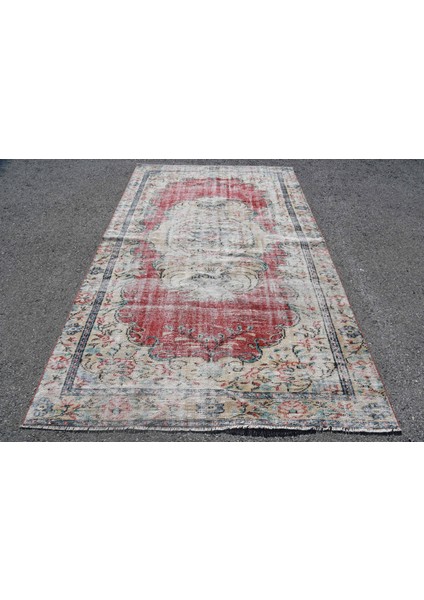 Türk Halısı, Eskitme Halı, Halı, 166 x 270 cm Kırmızı Halı, Kabilesı Büyük Halı, Bahçe Salon Halı, 65
