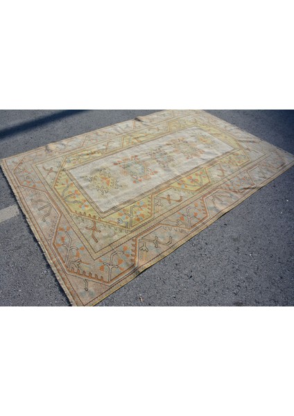 Eskitme Halı, Türk Halısı, Halı, 190 x 286 cm Bej Halı, El Yapımı Salon Halı, Bahçe Büyük Halı, 8855 modelleri