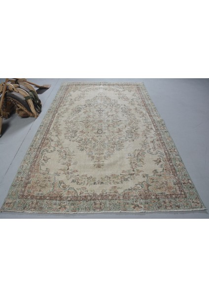 Eskitme Halı, Türk Halısı, Halı, 174 x 282 cm Yeşil Halı, Bahçe Salon Halı, Yer Halı, 11399