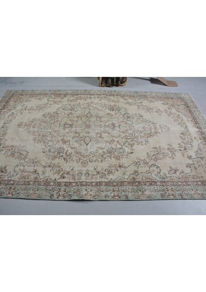 Eskitme Halı, Türk Halısı, Halı, 174 x 282 cm Yeşil Halı, Bahçe Salon Halı, Yer Halı, 11399 modelleri
