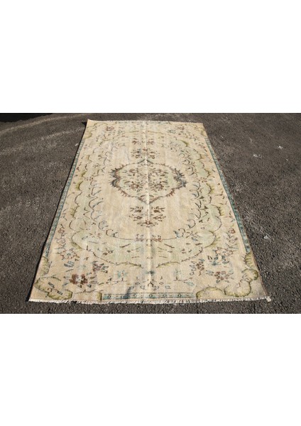 Eskitme Halı, Türk Halısı, Halı, 160 x 250 cm Bej Halı, Dekoratif Oturma Odası Halı, 3678