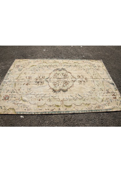 Eskitme Halı, Türk Halısı, Halı, 160 x 250 cm Bej Halı, Dekoratif Oturma Odası Halı, 3678