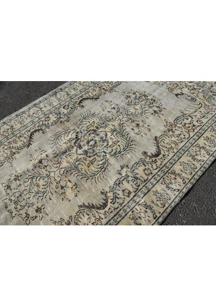 Türk Halısı, Eskitme Halı, Halı, 174 x 274 cm Bej Halı, Yün Oturma Odası Halı, Bahçe Yer Halı, 5293