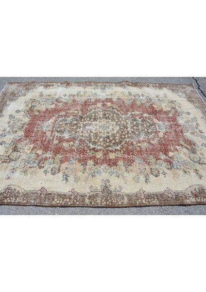 Eskitme Halı, Türk Halısı, Halı, 166 x 260 cm Kahverengi Halı, Organik Oturma Odası Halı, 9604 modelleri