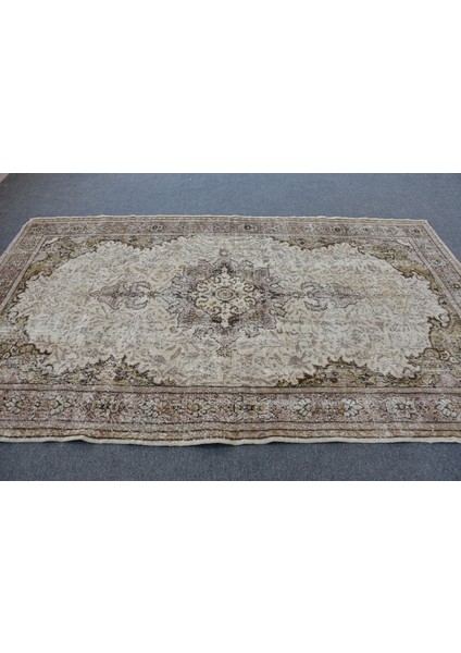 Eskitme Halı, Türk Halısı, Halı, 166 x 276 cm Bej Halı, Organik Oturma Odası Halı, 12205