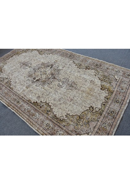 Eskitme Halı, Türk Halısı, Halı, 166 x 276 cm Bej Halı, Organik Oturma Odası Halı, 12205