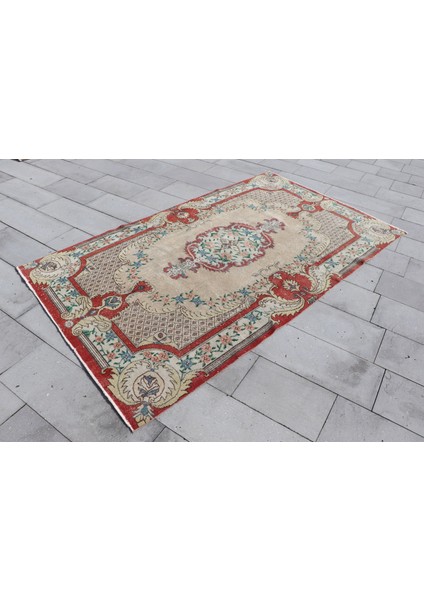 Eskitme Halı, Türk Halısı, Halı, 156 x 266 cm Kırmızı Halı, Dekoratif Salon Halı, 1921 modelleri