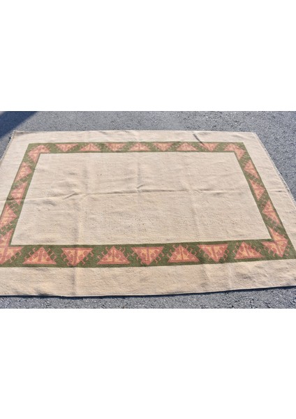 Türk Halısı, Eskitme Halı, Halı, 146 x 224 cm Bej Halı, Anadolusı Banyo Halı, Bahçe Alan Halı, 7054