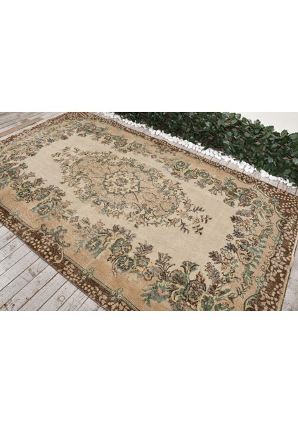Eskitme Halı, Türk Halısı, Halı, 282 x 173 cm Bej Halı, Anadolusı Oturma Odası Halı, 7010