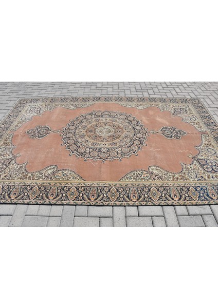 Eskitme Halı, Türk Halısı, Halı, 196 x 304 cm Mavi Halı, El Dokuma Yer Halı, El Yapımı Salon Halı, 96