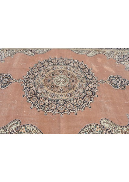 Eskitme Halı, Türk Halısı, Halı, 196 x 304 cm Mavi Halı, El Dokuma Yer Halı, El Yapımı Salon Halı, 96