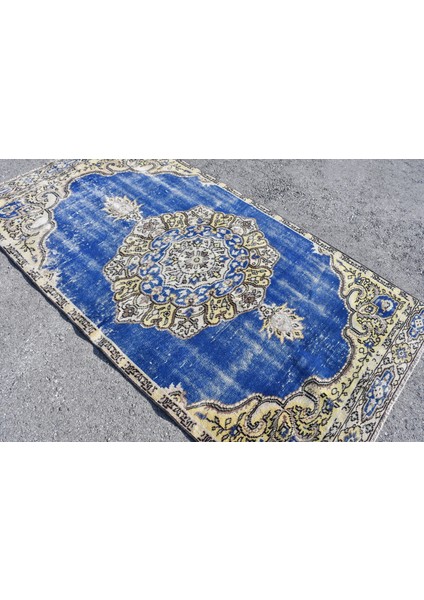 Türk Halısı, Eskitme Halı, Halı, 136 x 251 cm Mavi Halı, Bahçe Alan Halı, El Yapımı Banyo Halı, 7099 fiyatları