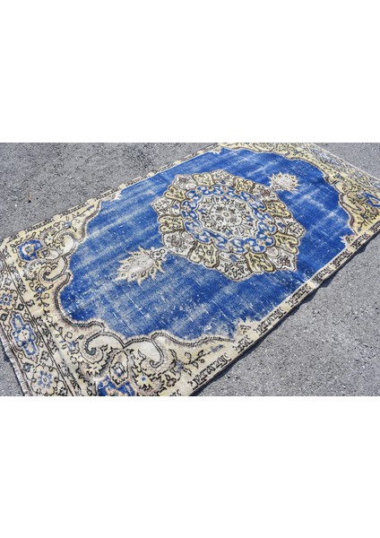 Türk Halısı, Eskitme Halı, Halı, 136 x 251 cm Mavi Halı, Bahçe Alan Halı, El Yapımı Banyo Halı, 7099 fırsatları