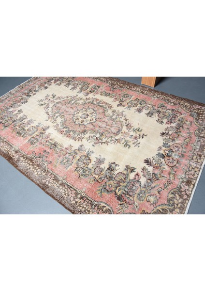Türk Halısı, Eskitme Halı, Halı, 185 x 276 cm Bej Halı, Kabilesı Yer Halı, Organik Yer Halı, 11085