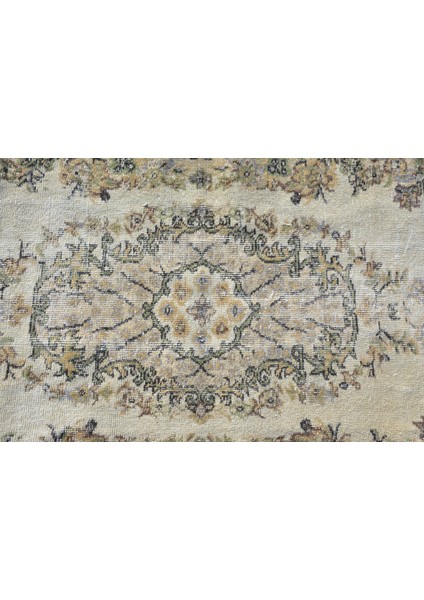 Eskitme Halı, Türk Halısı, Halı, 115 x 220 cm Bej Halı, Dekoratif Alan Halı, El Yapımı Alan Halı, 577