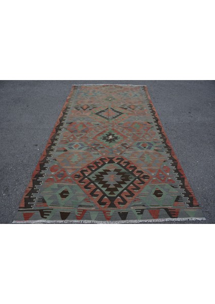 Türk Kilim, Eskitme Kilim, Large Kilim, 153 x 298 cm Siyah Kilim, Ofice Kilim, Oturma Odasısı Kilim,