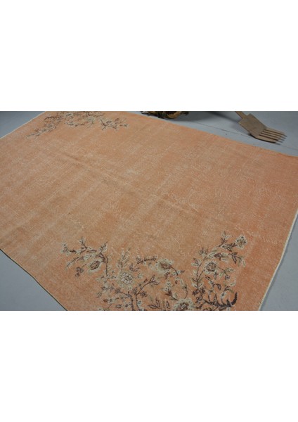Eskitme Halı, Türk Halısı, Halı, 192 x 311 cm Turuncu Halı, Yün Oturma Odası Halı, 11603