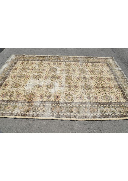 Türk Halısı, Eskitme Halı, Halı, 190 x 296 cm Bej Halı, Anadolusı Salon Halı, Yün Salon Halı, 5214