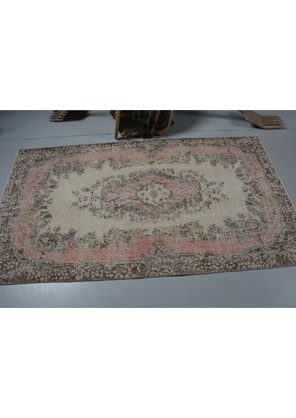 Eskitme Halı, Türk Halısı, Halı, 118 x 210 cm Bej Halı, Alan Halı, El Yapımı Alan Halı, 11643