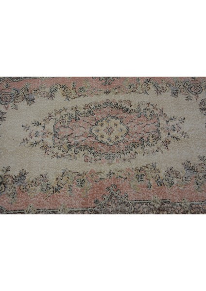 Eskitme Halı, Türk Halısı, Halı, 118 x 210 cm Bej Halı, Alan Halı, El Yapımı Alan Halı, 11643