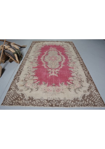 Türk Halısı, Eskitme Halı, Halı, 180 x 313 cm Mor Halı, Organik Oturma Odası Halı, 11683