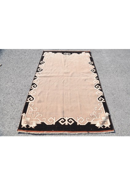 Eskitme Halı, Türk Halısı, Halı, 134 x 216 cm Siyah Halı, Anadolusı Alan Halı, Bahçe Banyo Halı, 5587