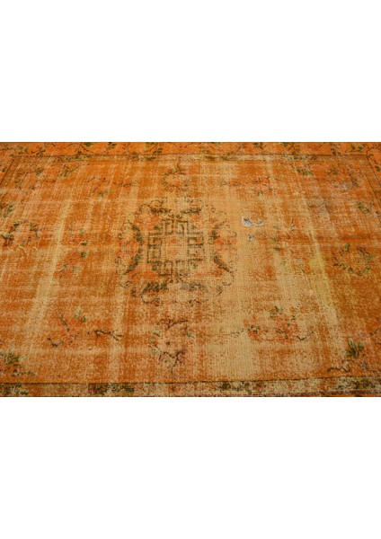 Türk Halısı, Eskitme Halı, Halı, 174 x 268 cm Turuncu Halı, Ofice Yer Halı, Dekoratif Salon Halı, 115 modelleri