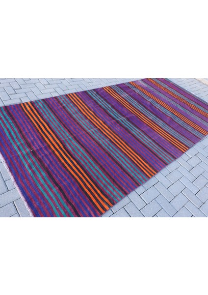 Eskitme Halı, Türk Halısı, Halı, 162 x 339 cm Mavi Halı, Anadolusı Yer Halı, Bahçe Büyük Halı, 8328