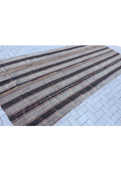 Eskitme Halı, Türk Halısı, Halı, 162 x 369 cm Bej Halı, El Yapımı Yer Halı, El Dokuma Büyük Halı, 833
