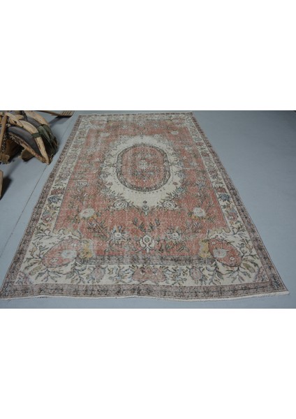 Türk Halısı, Eskitme Halı, Halı, 173 x 284 cm Bej Halı, Organik Salon Halı, Anadolusı Yer Halı, 11699