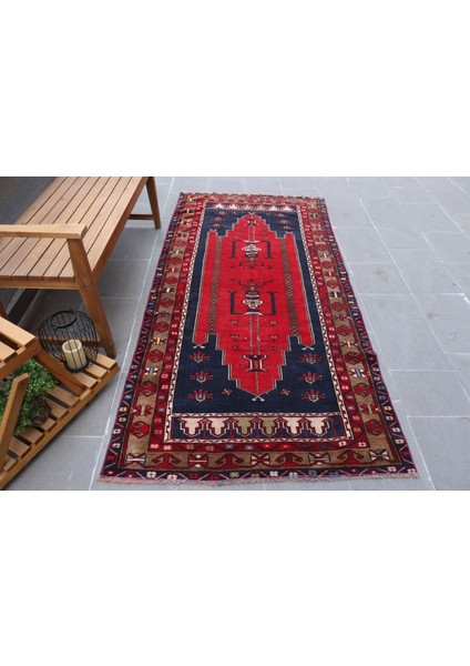 Türk Halısı, Eskitme Halı, Halı, 112 x 230 cm Kırmızı Halı, Kabilesı Alan Halı, Bohemsı Alan Halı, 57