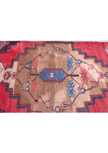 Türk Halısı, Eskitme Halı, Halı, 127 x 290 cm Kırmızı Halı, Kabilesı Banyo Halı, Anadolusı Banyo Halı,