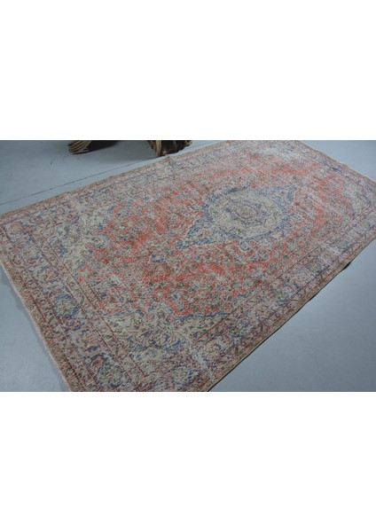 Eskitme Halı, Türk Halısı, Halı, 161 x 300 cm Turuncu Halı, Oturma Odası Halı, Dekoratif Oturma Odası