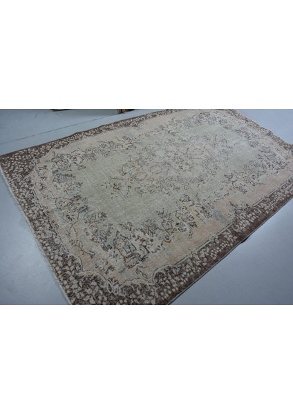 Türk Halısı, Eskitme Halı, Halı, 168 x 270 cm Yeşil Halı, El Dokuma Oturma Odası Halı, 11528