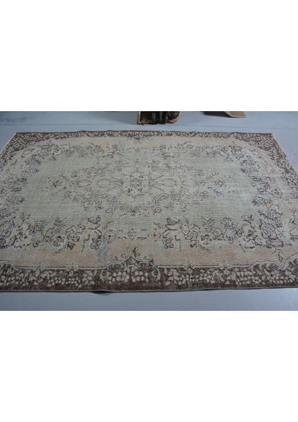 Türk Halısı, Eskitme Halı, Halı, 168 x 270 cm Yeşil Halı, El Dokuma Oturma Odası Halı, 11528