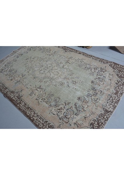 Türk Halısı, Eskitme Halı, Halı, 168 x 270 cm Yeşil Halı, El Dokuma Oturma Odası Halı, 11528