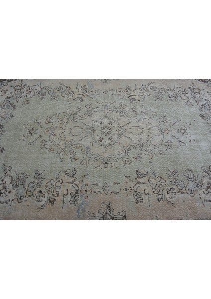 Türk Halısı, Eskitme Halı, Halı, 168 x 270 cm Yeşil Halı, El Dokuma Oturma Odası Halı, 11528