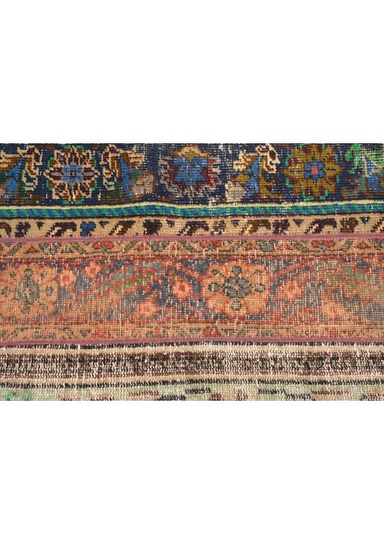 Türk Halısı, Eskitme Halı, Halı, 67 x 100 cm Mavi Halı, Dekoratif Kapı Paspası Halı, 11290