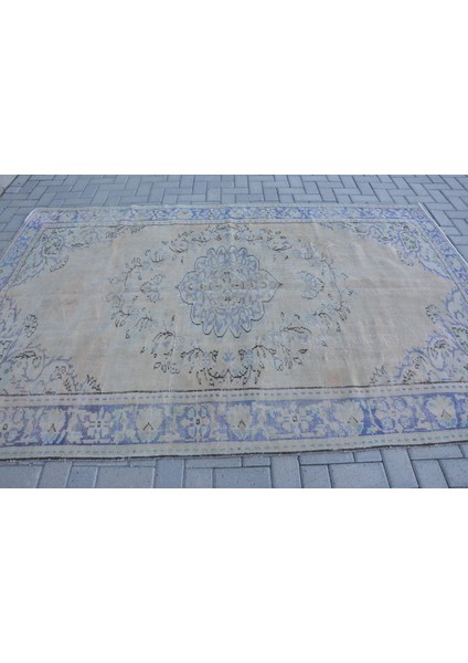 Türk Halısı, Eskitme Halı, Halı, 173 x 270 cm Bej Halı, El Dokuma Salon Halı, Organik Yer Halı, 10239