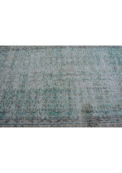 Eskitme Halı, Türk Halısı, Halı, 173 x 266 cm Yeşil Halı, Organik Büyük Halı, Bahçe Salon Halı, 11542