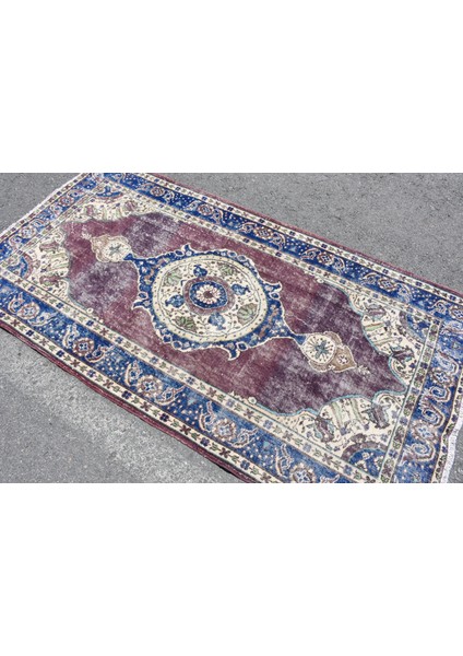 Eskitme Halı, Türk Halısı, Halı, 114 x 211 cm Kırmızı Halı, Banyo Halı, Anadolusı Alan Halı, 5255