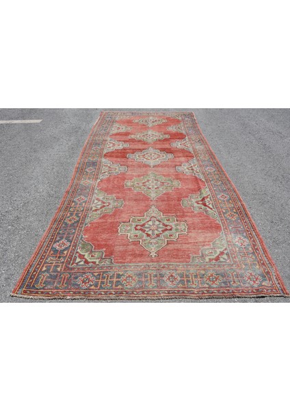 Türk Halısı, Eskitme Halı, Halı, 173 x 358 cm Kırmızı Halı, Yün Salon Halı, Bohemsı Oturma Odası Halı,